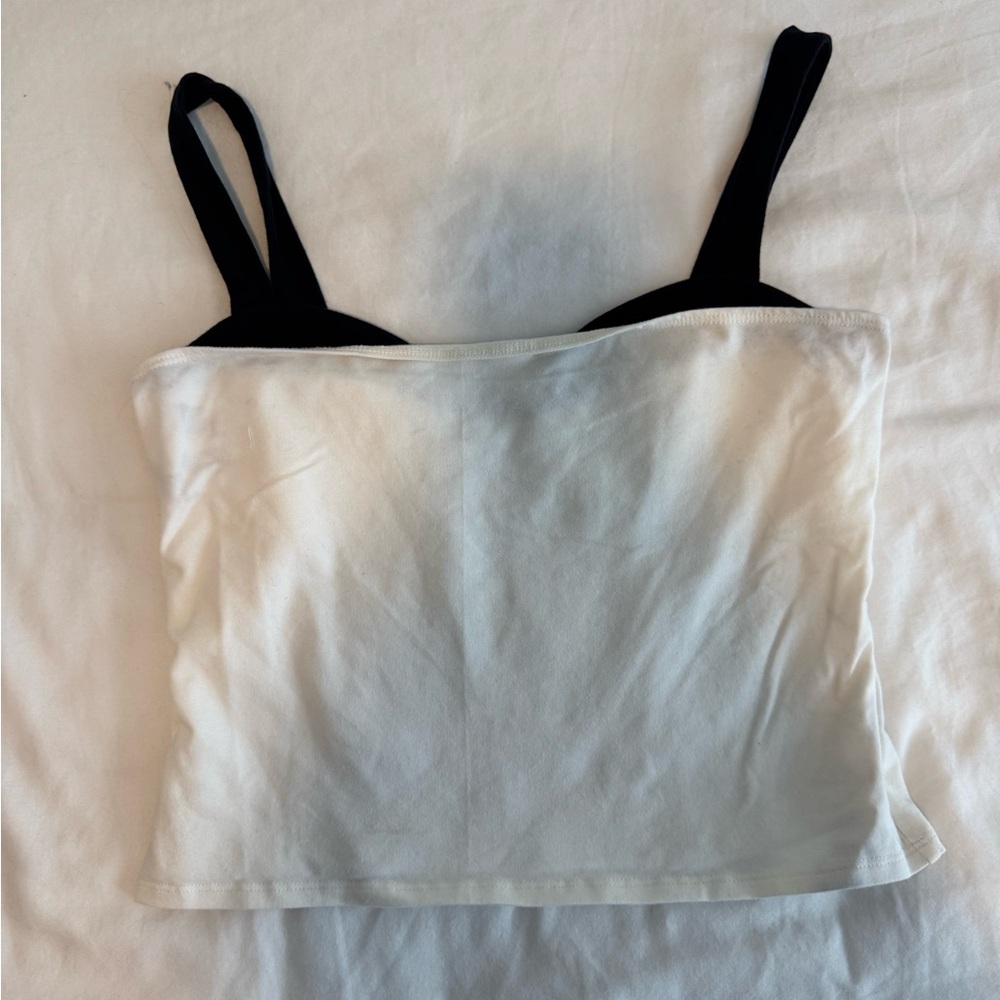 Reformation white and black Top